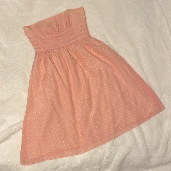 Strapless Lilly Pulitzer Polka Dot Dress - Picture 1 of 2